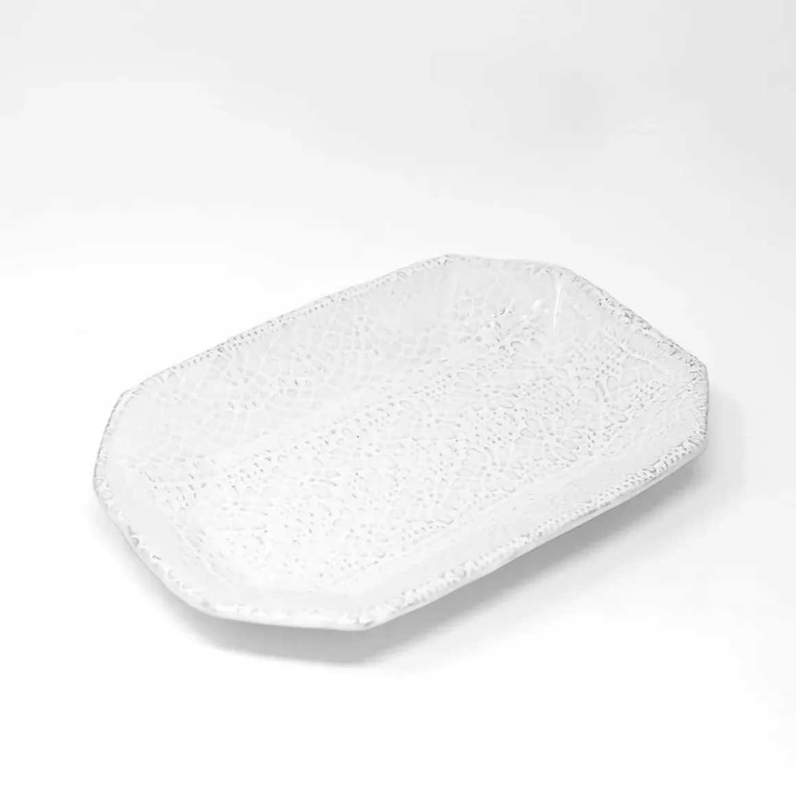 Assiette Rectangulaire Dentelle