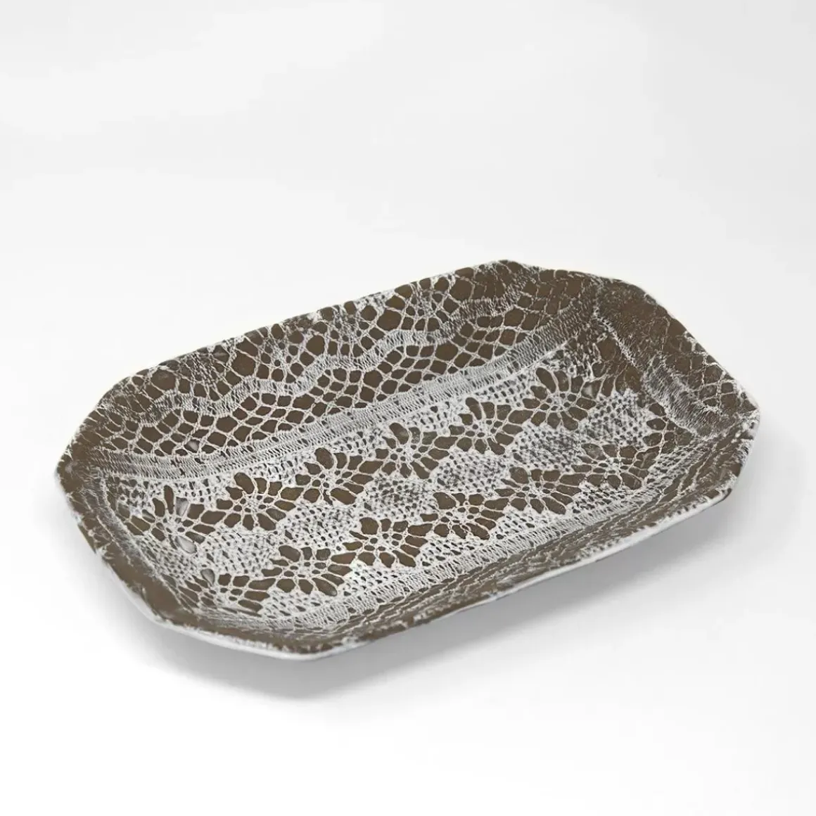 Assiette Rectangulaire Dentelle